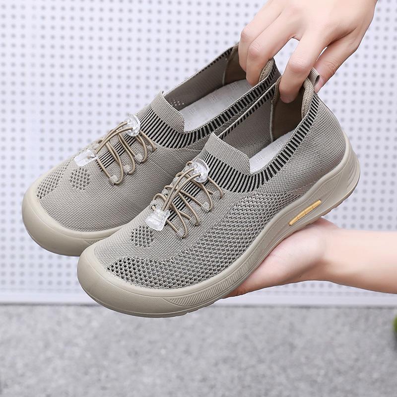 Damen Sportliche Freizeitschuhe mit elastischem Schnürsystem und rutschfester Sohle EB