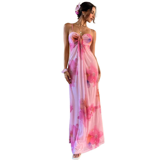 Damen Maxikleid mit floralem Design EB