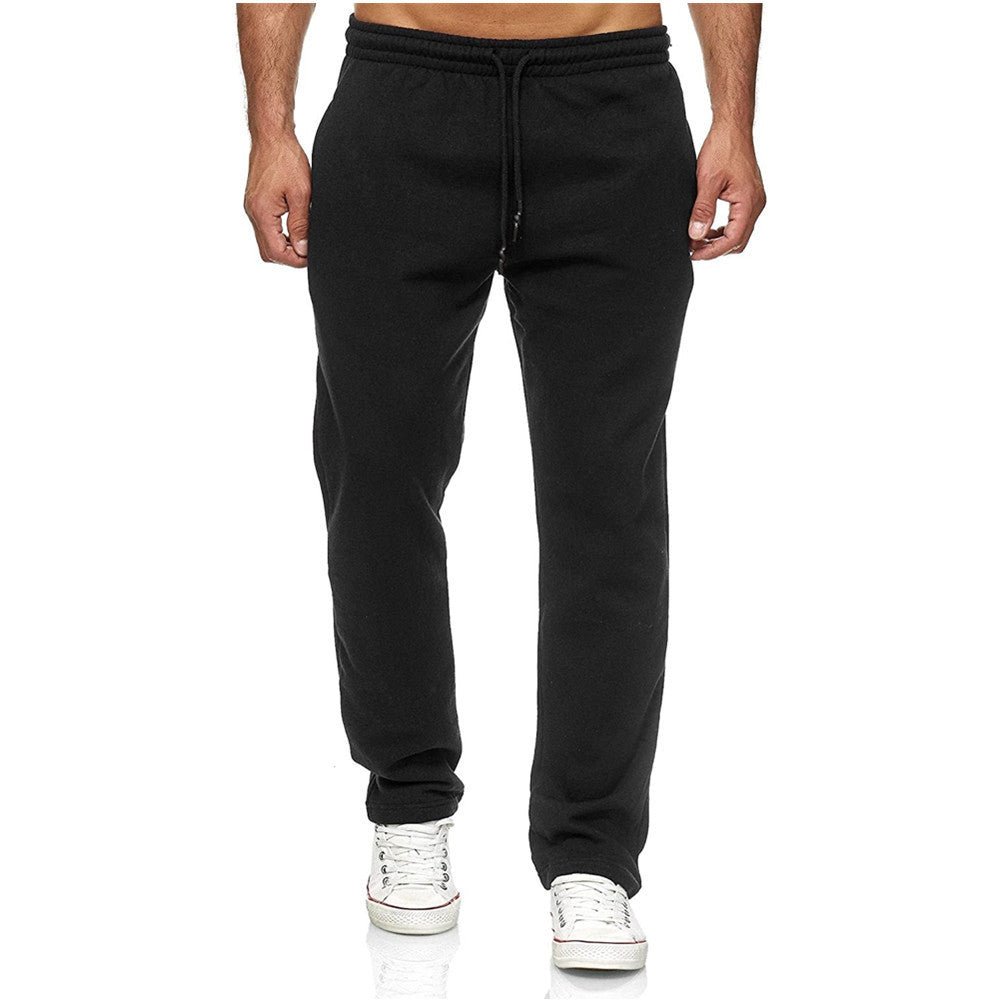 Herren nan gerade geschnittene Jogginghose mit innen angerautem Fleece, hohem Komfortbund und Kordelzug EB