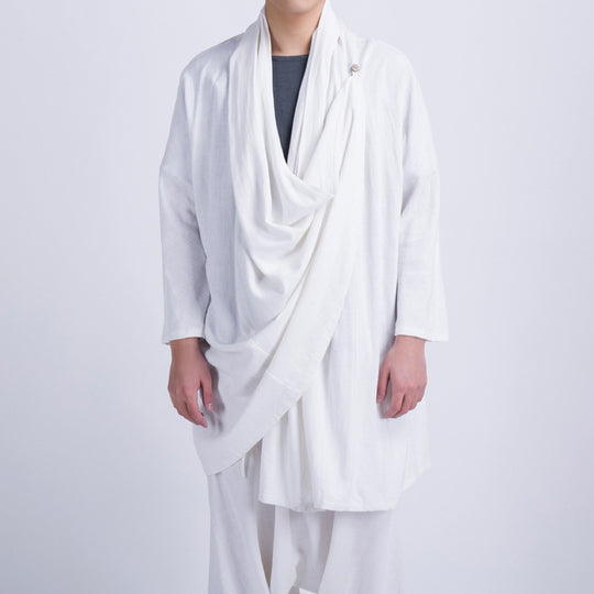 Herren Überwurfjacke mit asymmetrischem Schnitt und dekorativen Details EB