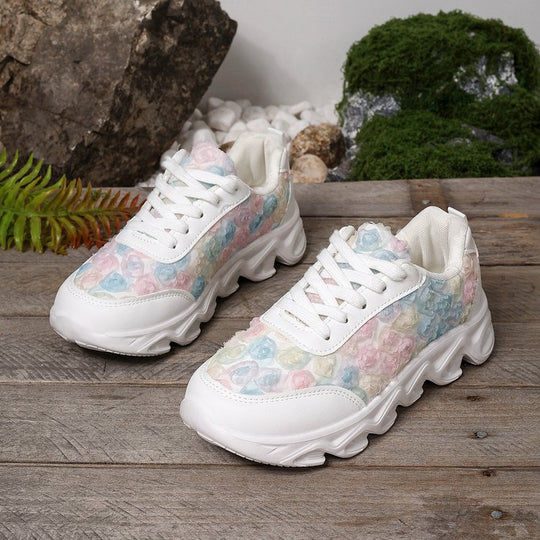 Damen Komfortable Sneaker mit floralem Design EB