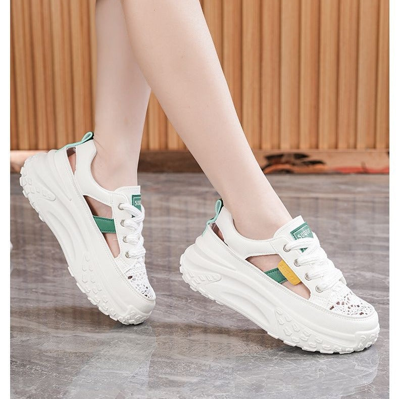 Damen Sportliche Sneaker mit luftiger Netzstruktur und extra hohem Komfort EB