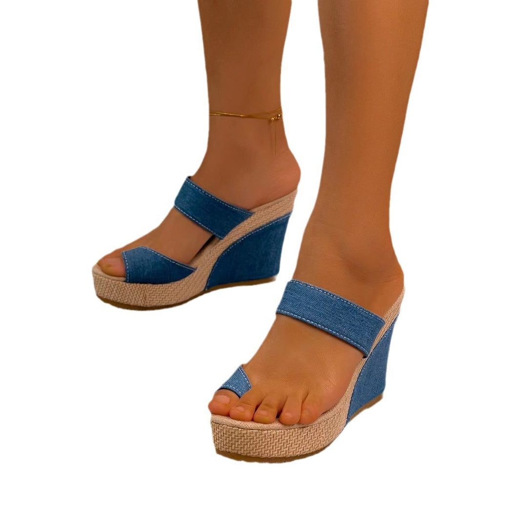 Damen Wedge-Sandaletten mit angenehm gepolstertem Fußbett und modischem Riemendesign EB