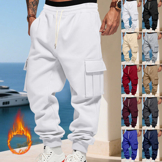 Herren modische Cargo-Jogginghose mit elastischem Bund und praktischen Seitentaschen EB