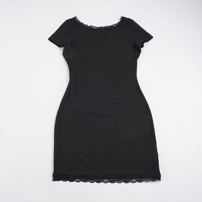 Damen Spitzenkleid mit elegantem Abschluss EB