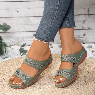 Damen Komfort-Sandalen mit modischem Schnallen-Design EB