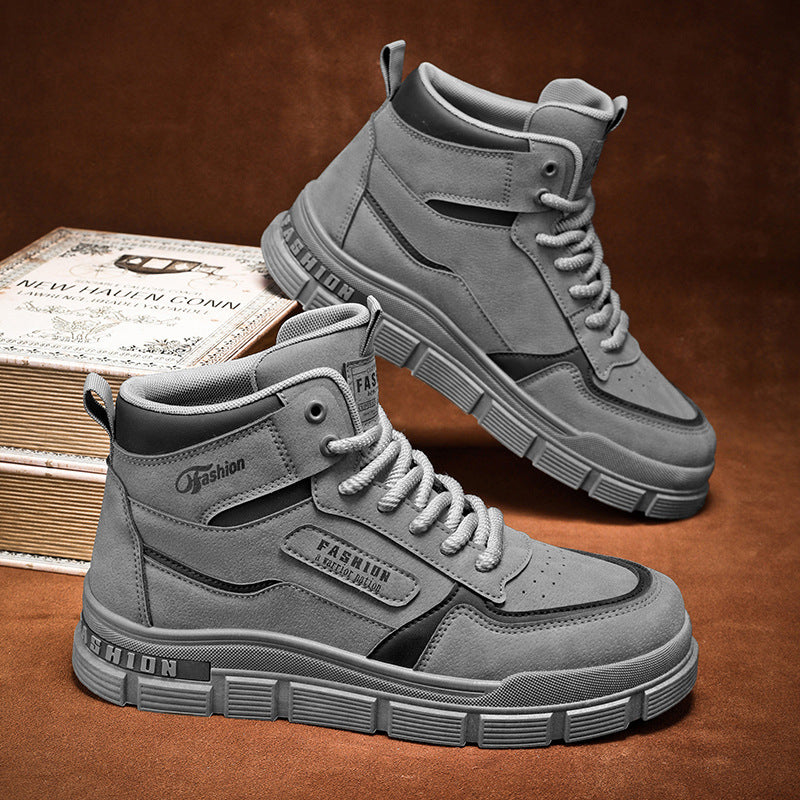 Damen Modische High-Top Sneakers mit dämpfendem Sohlenprofil und strapazierfähigem Obermaterial EB