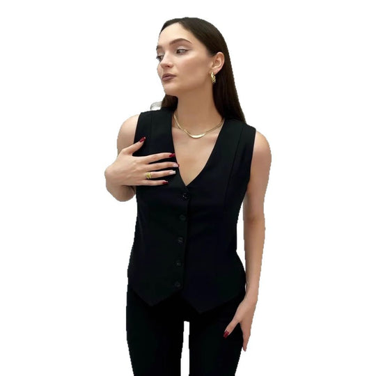 Damen ärmelloses Blusenkleid mit schmaler Passform EB