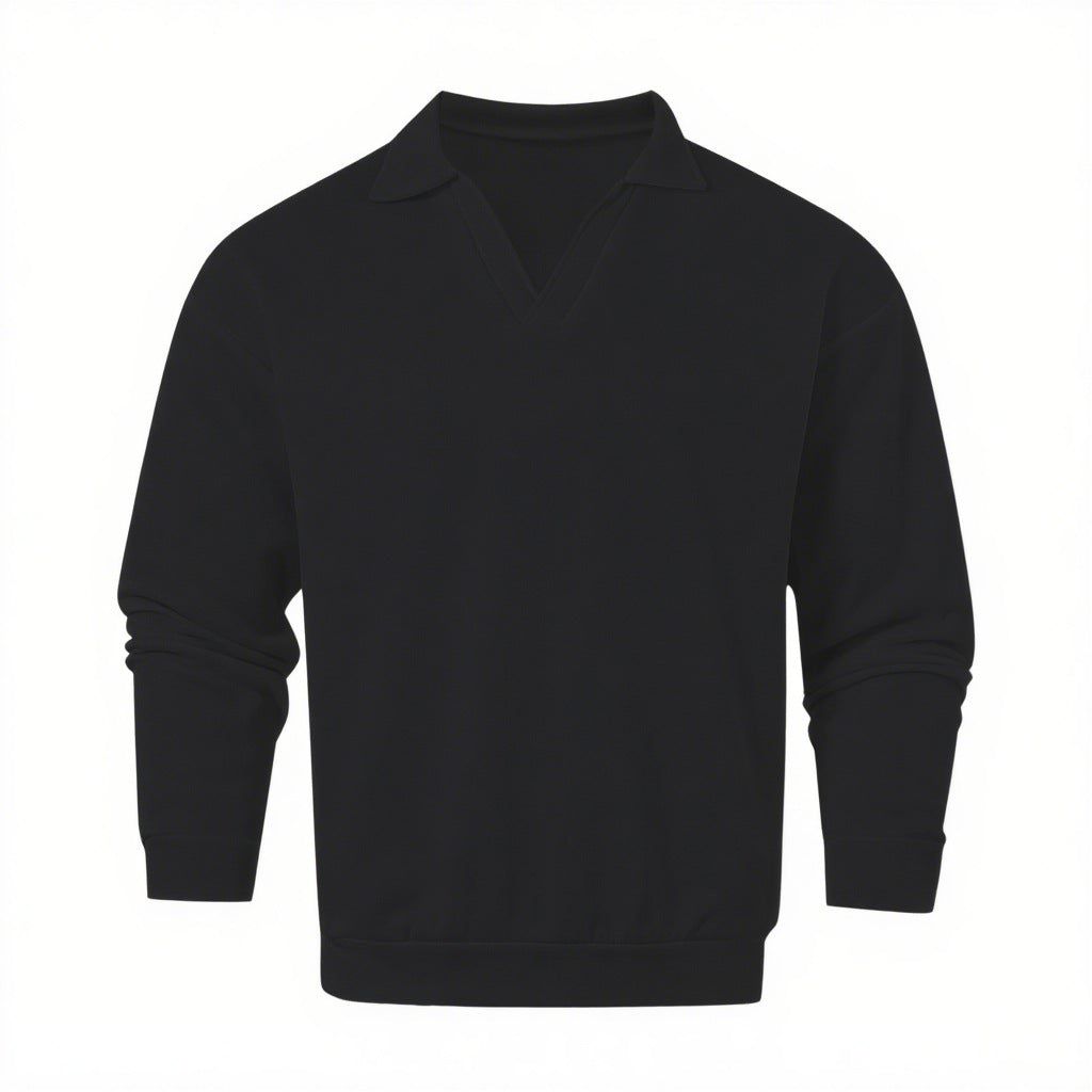 Herren lässiger V-Ausschnitt Pullover aus softem Material EB