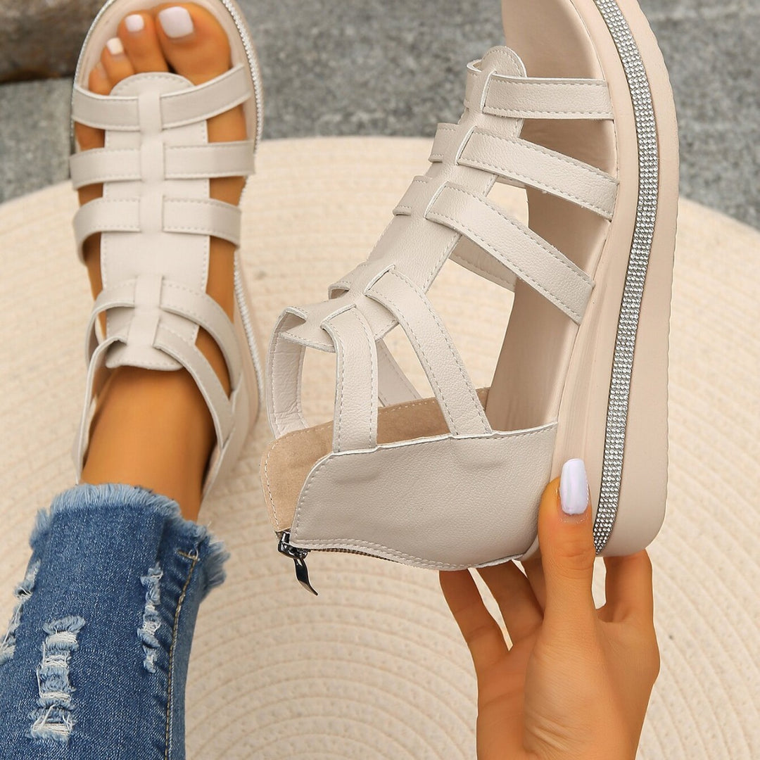 Damen bequeme Sandalen mit verstellbarem Riemensystem und sicherem Halt EB