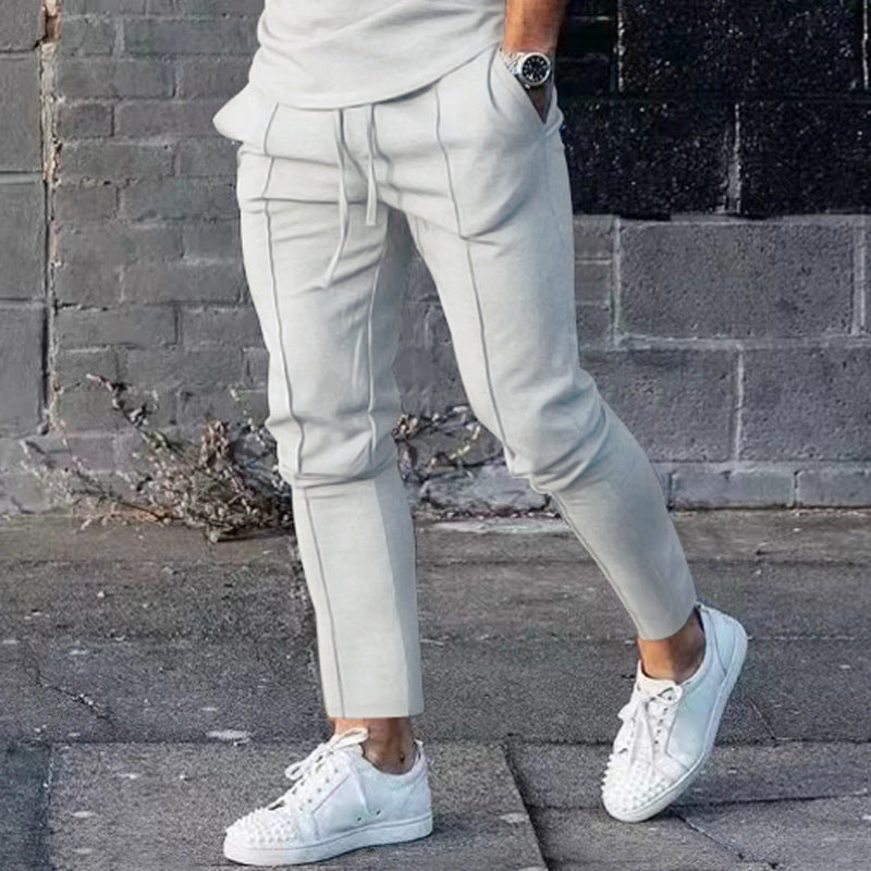 Herren Sportliche Freizeithose mit seitlichen Taschen und elastischem Bund EB