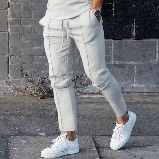 Herren Sportliche Freizeithose mit seitlichen Taschen und elastischem Bund EB