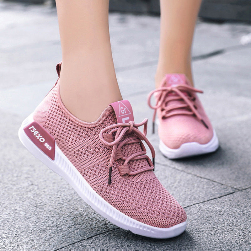 Damen Leichte und atmungsaktive Sneaker mit flexiblem Mesh-Obermaterial EB