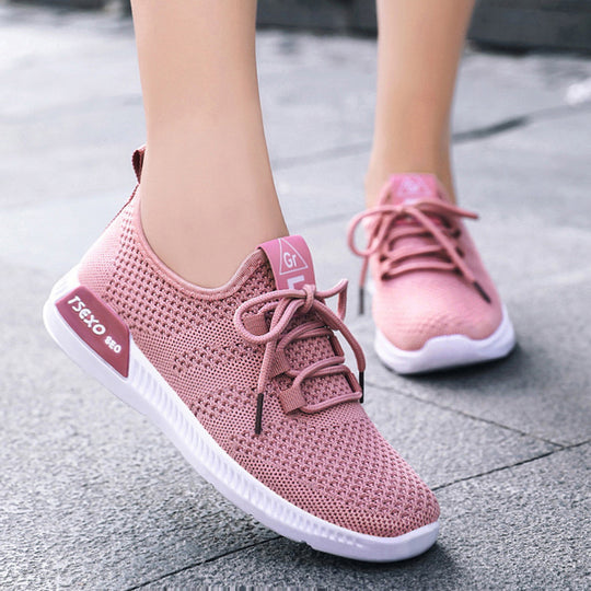 Damen Leichte und atmungsaktive Sneaker mit flexiblem Mesh-Obermaterial EB