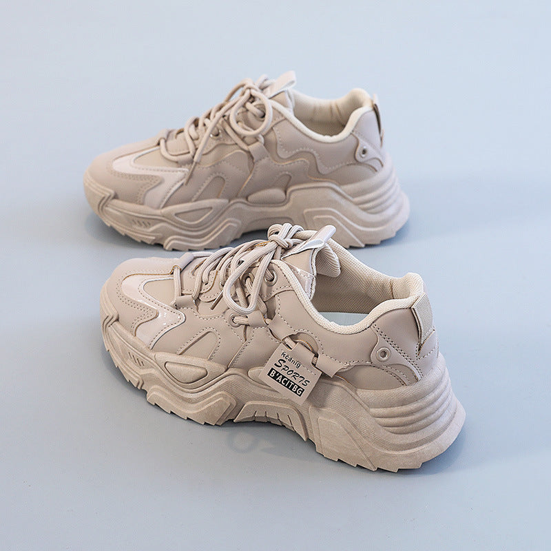 Damen modische Chunky Sneakers mit atmungsaktiver Mesh-Oberfläche und dämpfendem Sohlenprofil EB