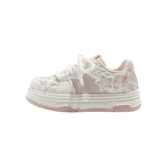 Damen Sportliche Sneakers mit verspieltem Sternenmotiv und bequemer Dämpfung EB