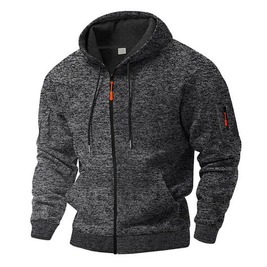Herren Kapuzensweatjacke mit insbesondere atmungsaktiver Struktur und praktischen Taschen EB