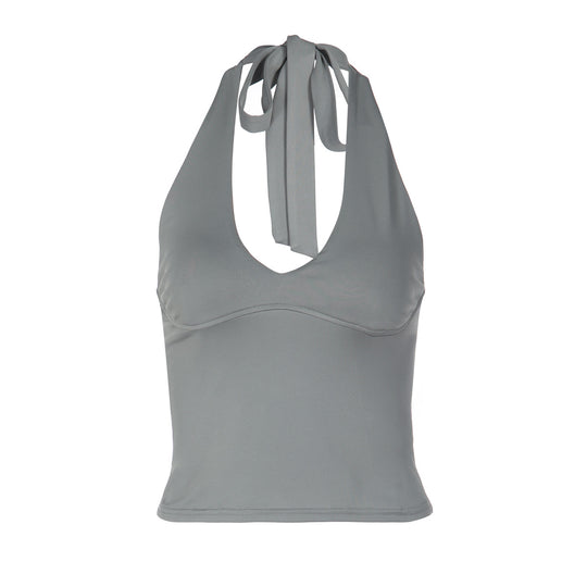 Damen Halterneck Crop-Top EB