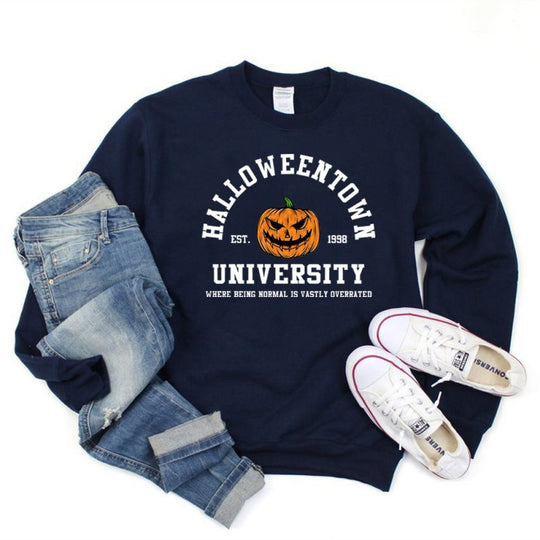 Damen Sweatshirt mit kreativem Halloween-Design und bequemer Passform EB