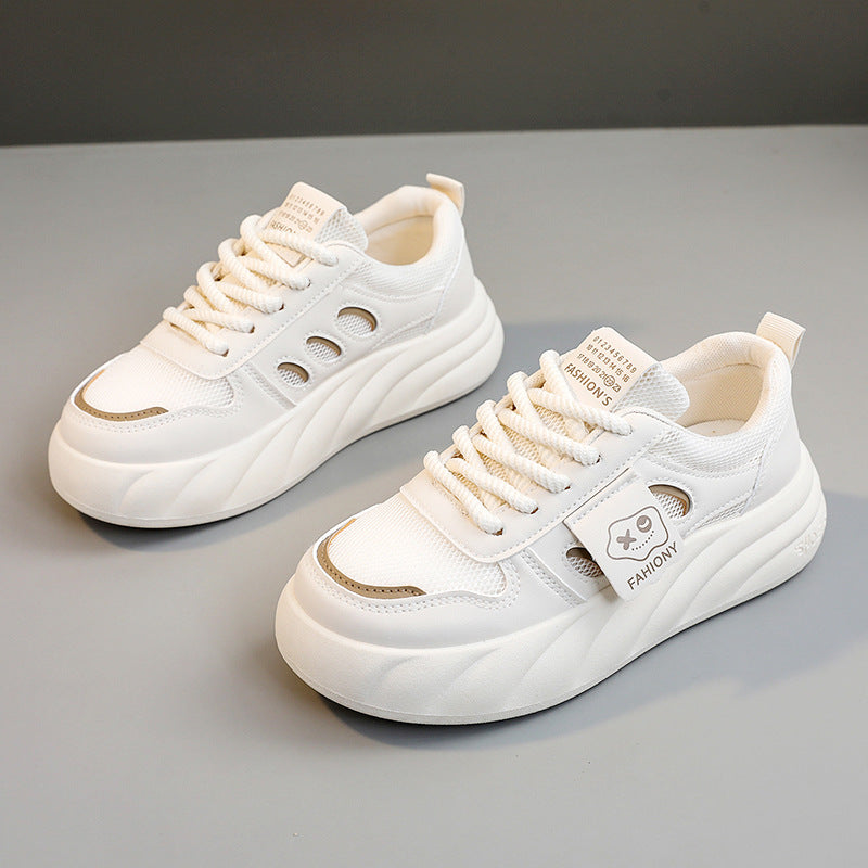 Damen Plattform Sneakers mit modischem Mesh-Obermaterial und dämpfender Sohle EB