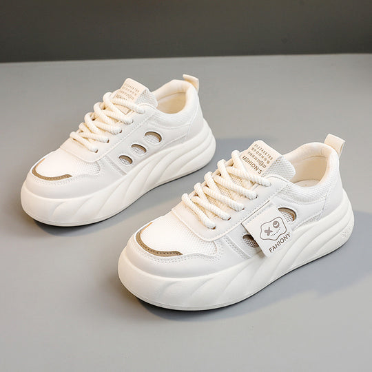 Damen Plattform Sneakers mit modischem Mesh-Obermaterial und dämpfender Sohle EB