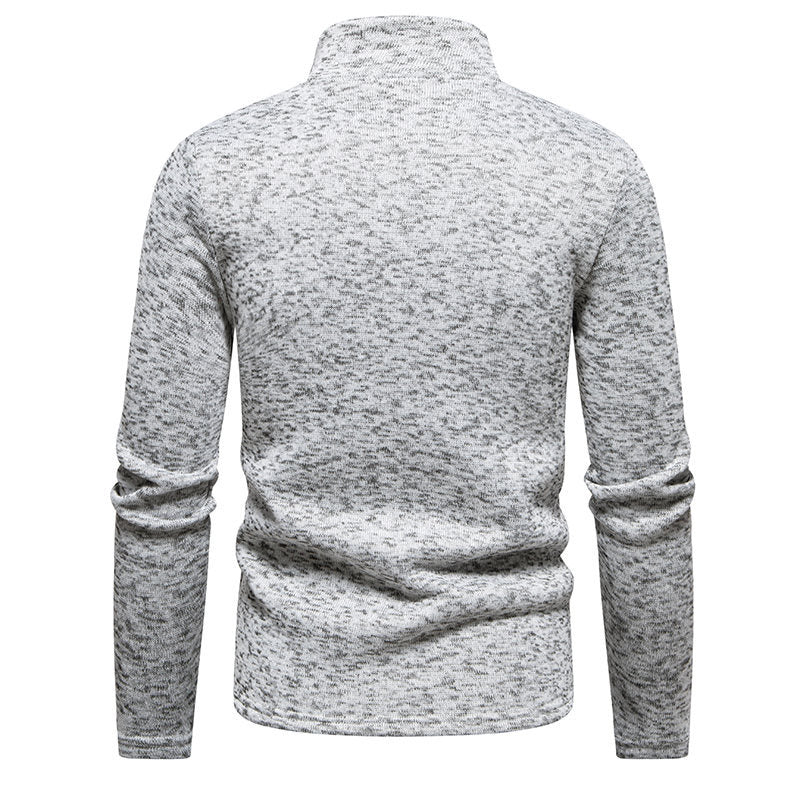 Herren Fleecejacke mit hoher Stehkragen und durchgehendem Reißverschluss EB