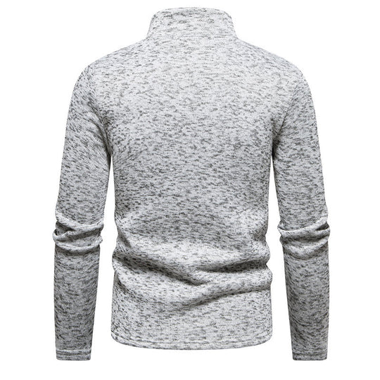 Herren Fleecejacke mit hoher Stehkragen und durchgehendem Reißverschluss EB