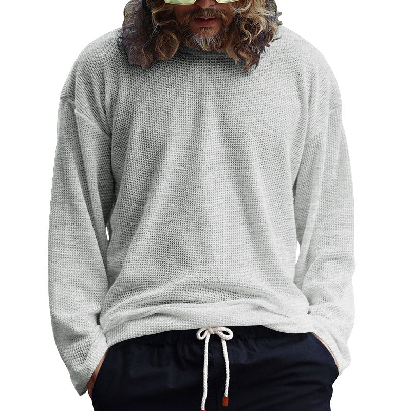 Herren Lässiges Langarmshirt aus atmungsaktivem Strukturstoff EB