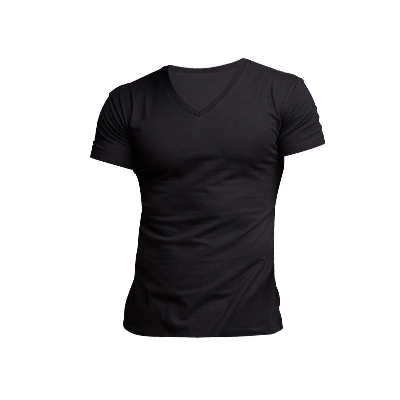 Herren V-Ausschnitt T-Shirt aus weichem Baumwollmix EB