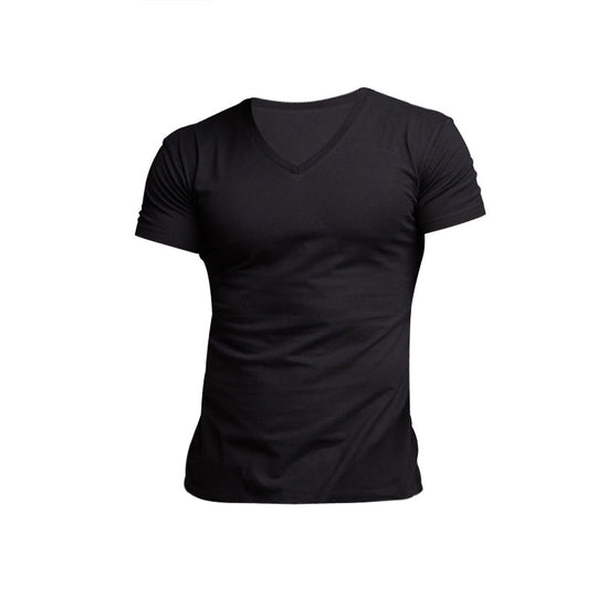 Herren V-Ausschnitt T-Shirt aus weichem Baumwollmix EB