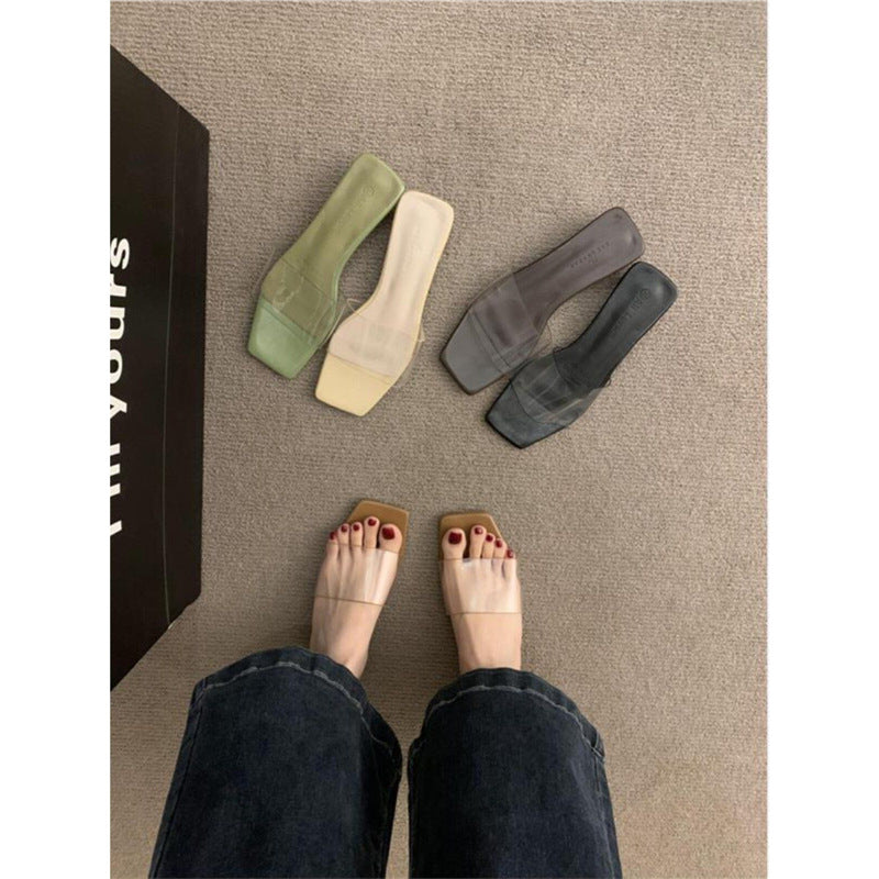 Damen elegante transparent Slipper EB