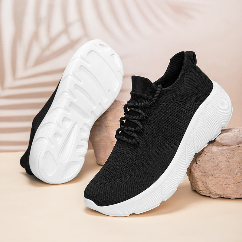 Damen Leichte Freizeitsneaker mit elastischem Schnürsystem und atmungsaktivem Obermaterial EB