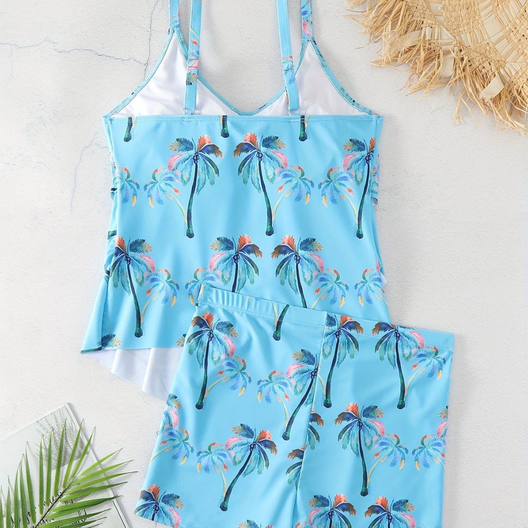 Damen Rüschen-Bikini-Top mit Shorts EB