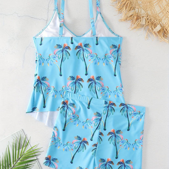 Damen Rüschen-Bikini-Top mit Shorts EB