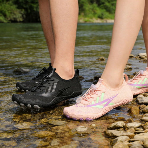 Unisex nan ultraleichte Aquaschuhe mit zehennahem Flexprofil, rutschfester Gummilaufsohle und Schnellzugverschluss EB