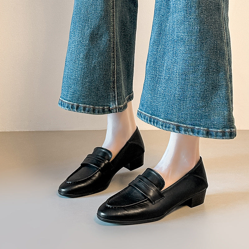 Damen Elegante Ledermokassins EB