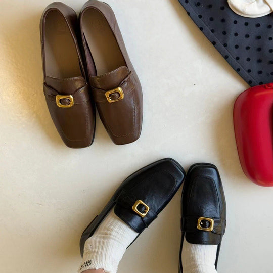 Damen Elegante Businessslipper mit dekorativem Schnallenverschluss EB