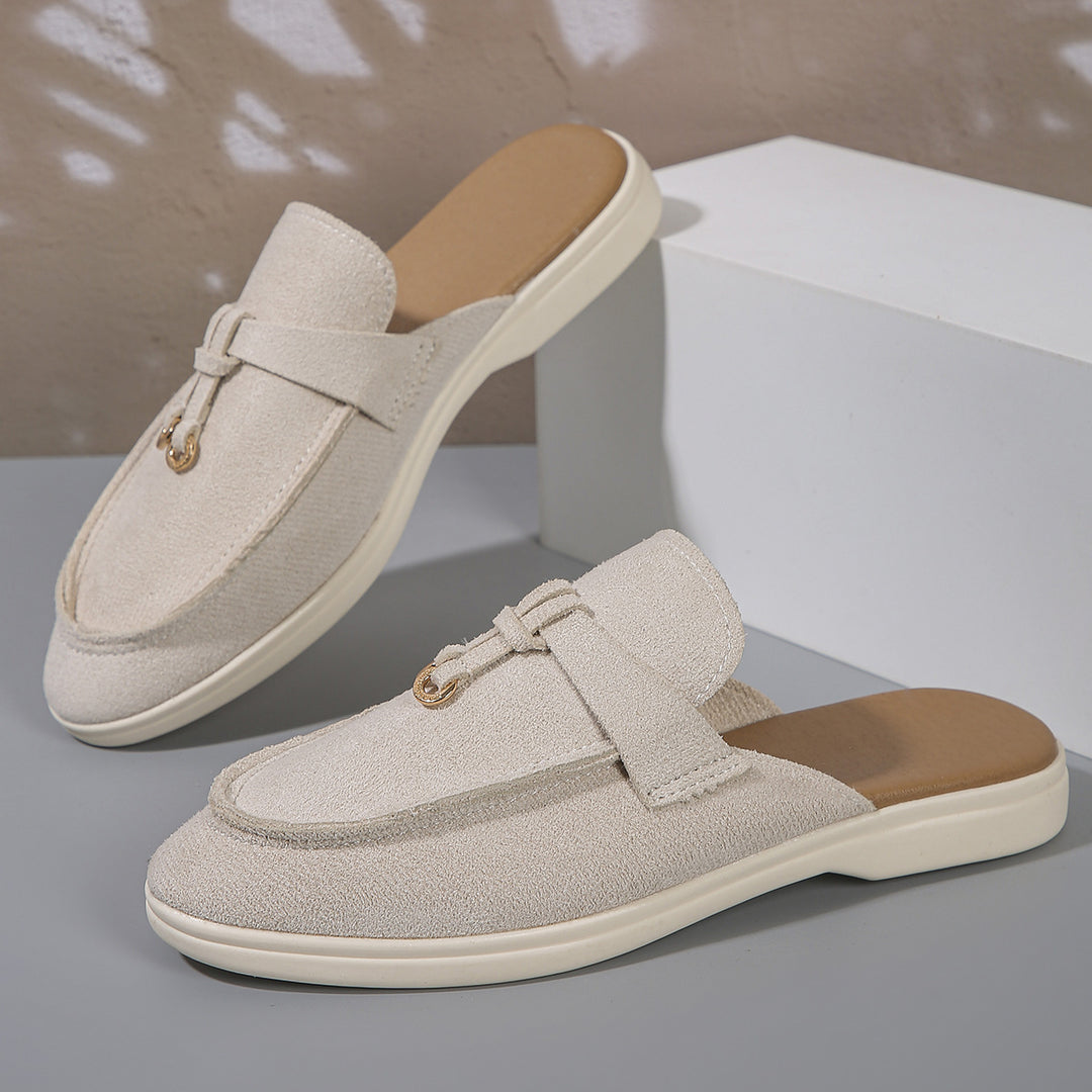 Damen Mokassin-Pantoletten mit elegantem Design und hochwertiger Oberflächenstruktur EB