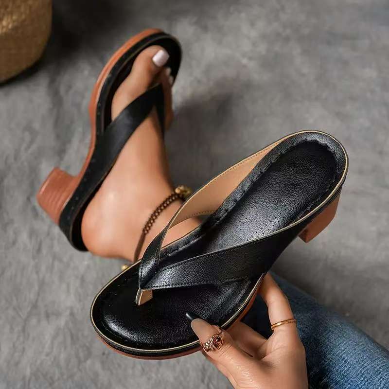 Damen Wedge-Pantoletten mit ergonomischer Fußbettung und elegantem Riemendesign EB