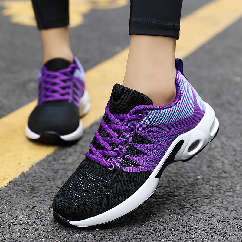Damen Sportliche Lightweight Sneakers mit atmungsaktiver Mesh-Oberfläche und dämpfender Sohle EB