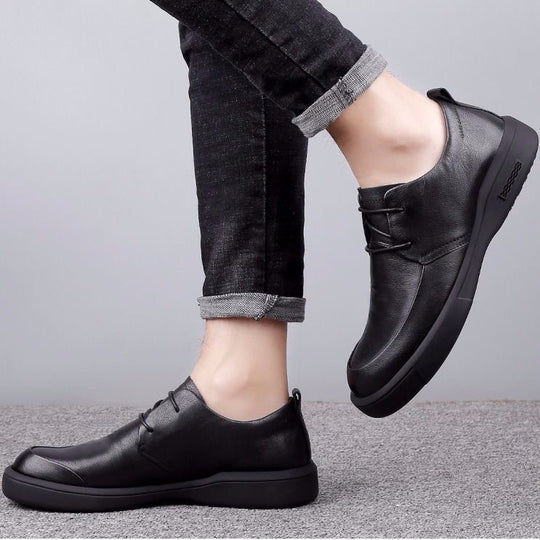 Herren Elegante Lederschuhe mit atmungsaktiver Innensohle und rutschfester Sohle EB