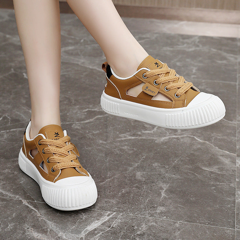 Damen Sportliche Sneaker mit atmungsaktiver Obermaterialstruktur und stoßdämpfender Sohle EB