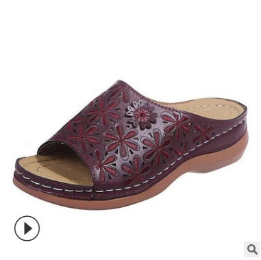 Damen Clogs mit blumenverziertem Design EB