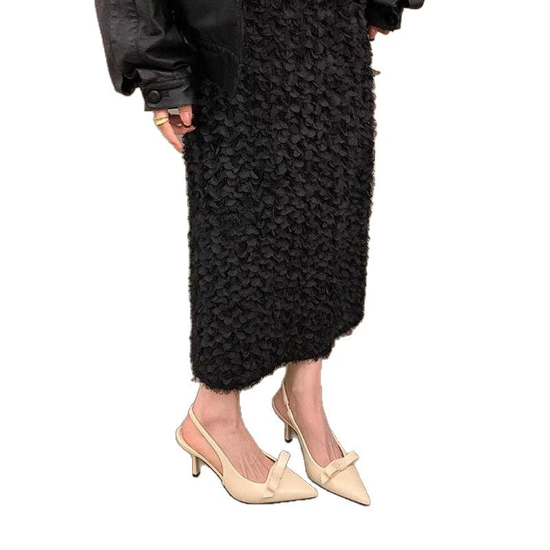 Damen elegante Slingback-Pumps mit zarter Schleifenverzierung EB