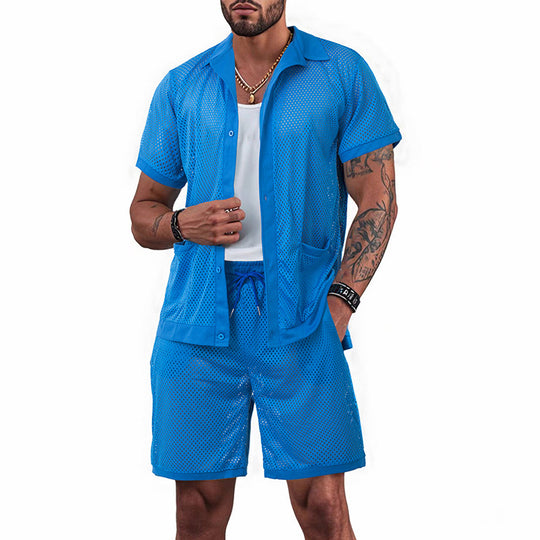 Damen luftiges Freizeitanzug-Set aus Mesh EB