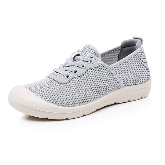 Damen Atmungsaktive Freizeit-Sneaker mit flexibler Sohle und elastischem Schnürsystem EB