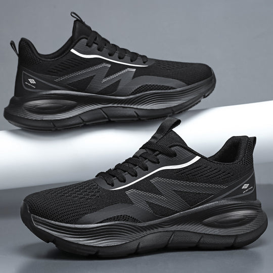 Damen nan Performance-Slip-On Running-Sneaker mit nahtlosem Mesh-Obermaterial, stoßdämpfender Waben-Plateausohle und verstärkter Fersenstütze EB