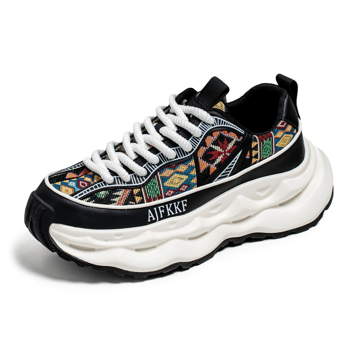 Damen Sportliche und modische Sneakers mit auffälligem Muster EB