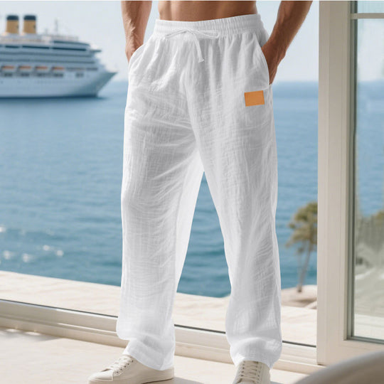Herren Bequeme und luftige Sommerhose aus leichtem Leinenmaterial EB