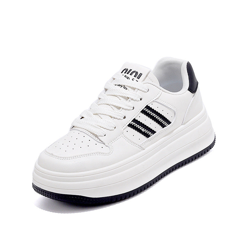Damen Plattform Sneakers mit trendigem Design und stabiler Profilsohle EB